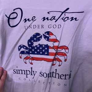 Simply Southern flag crab long sleeve tee shirt